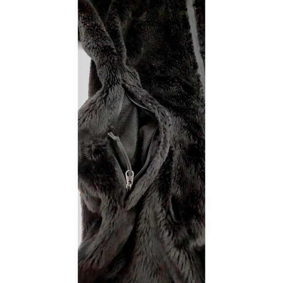 The North Face Jacket Women Size XS Blsck Fleece Pockets Logo Full Zip - Picture 6 of 15